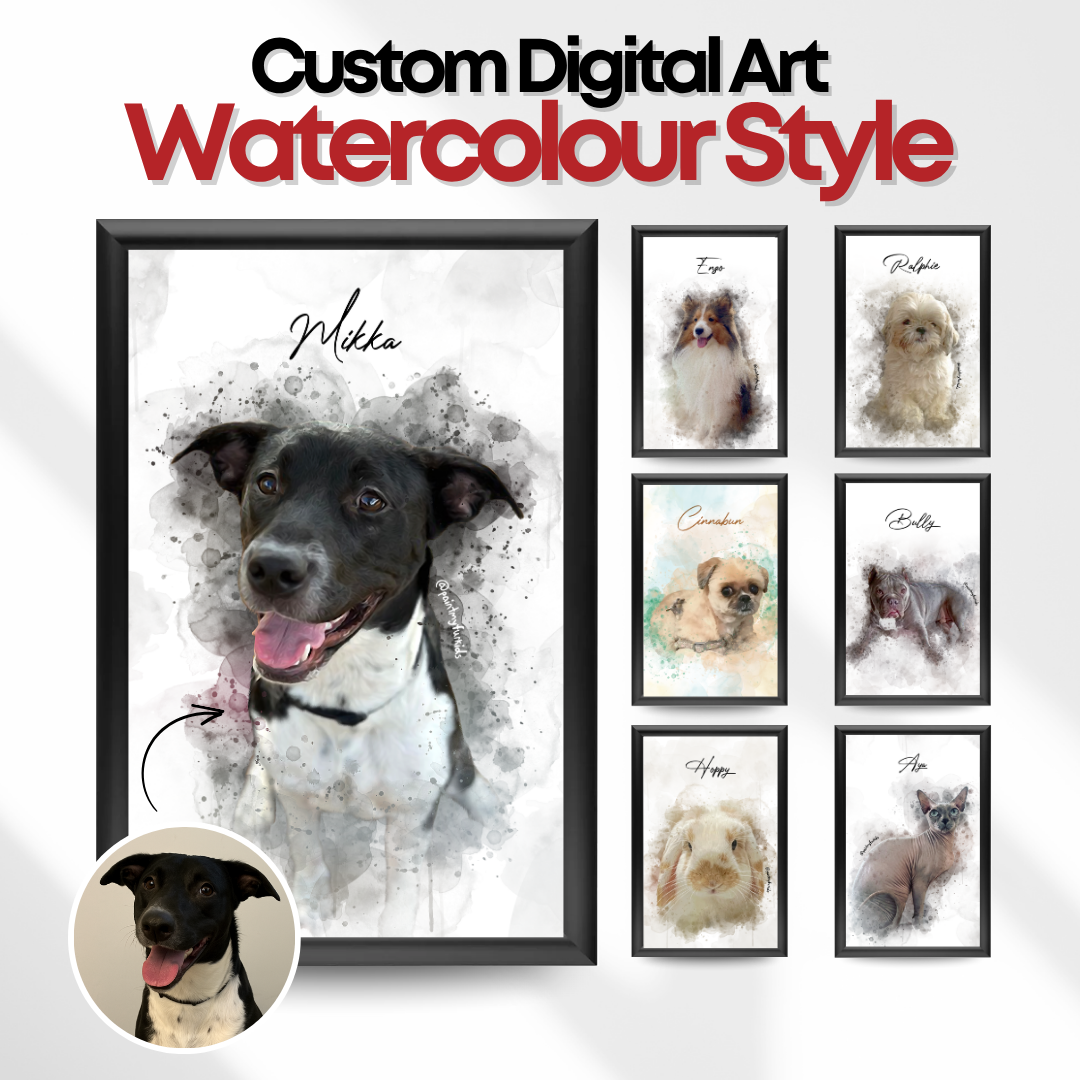 Custom Digital Art (Watercolour Style)