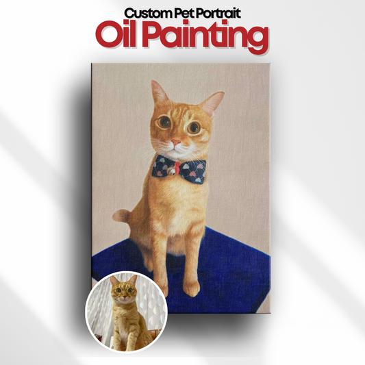 Custom Pet Portrait Oil Painting (Standard Style: Paint-Per-Photo)