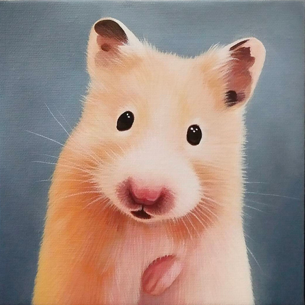 Custom Pet Portrait Oil Painting (Headshot Style)