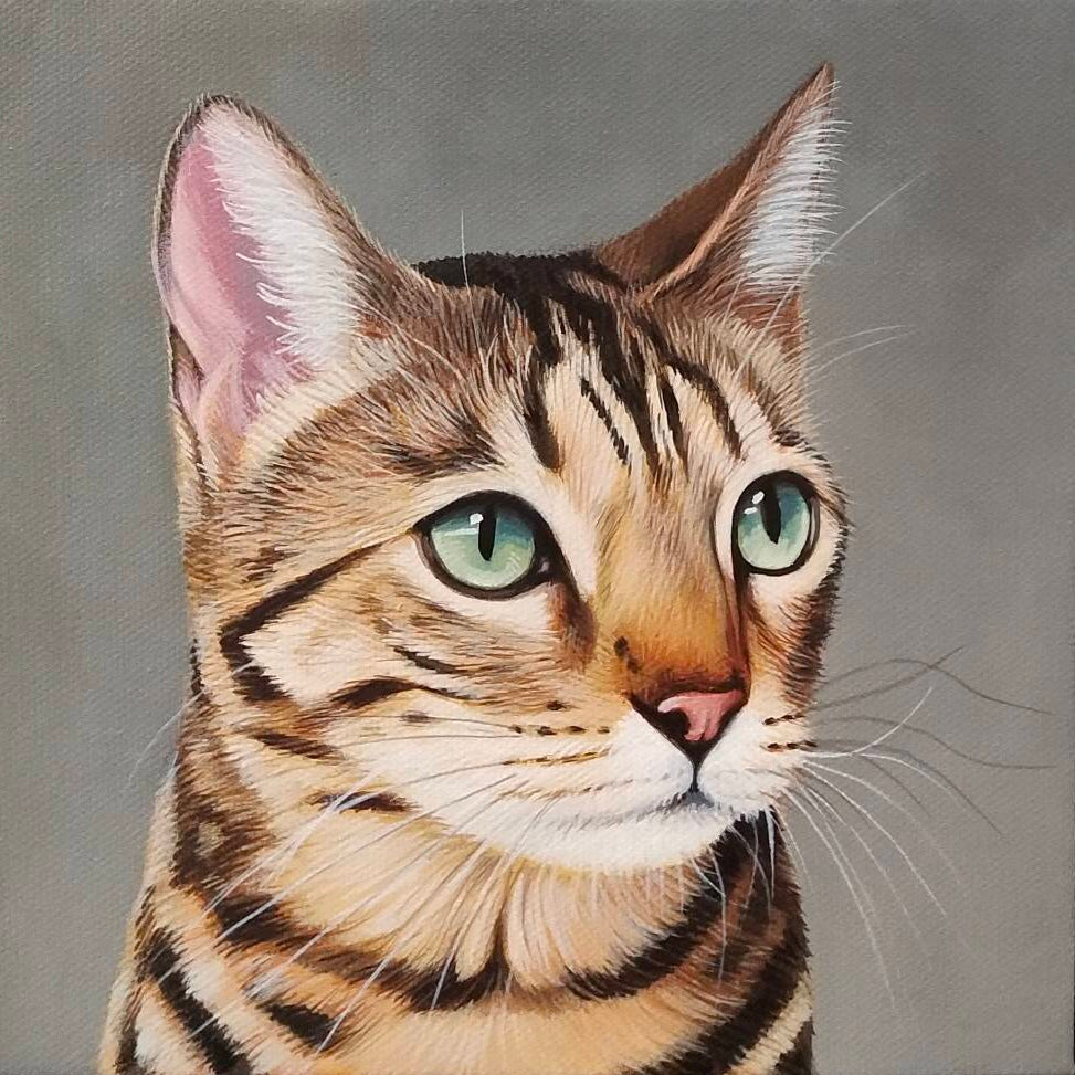 Custom Pet Portrait Oil Painting (Headshot Style)