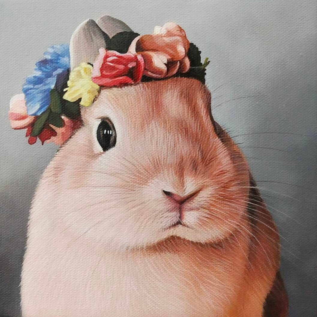 Custom Pet Portrait Oil Painting (Headshot Style)