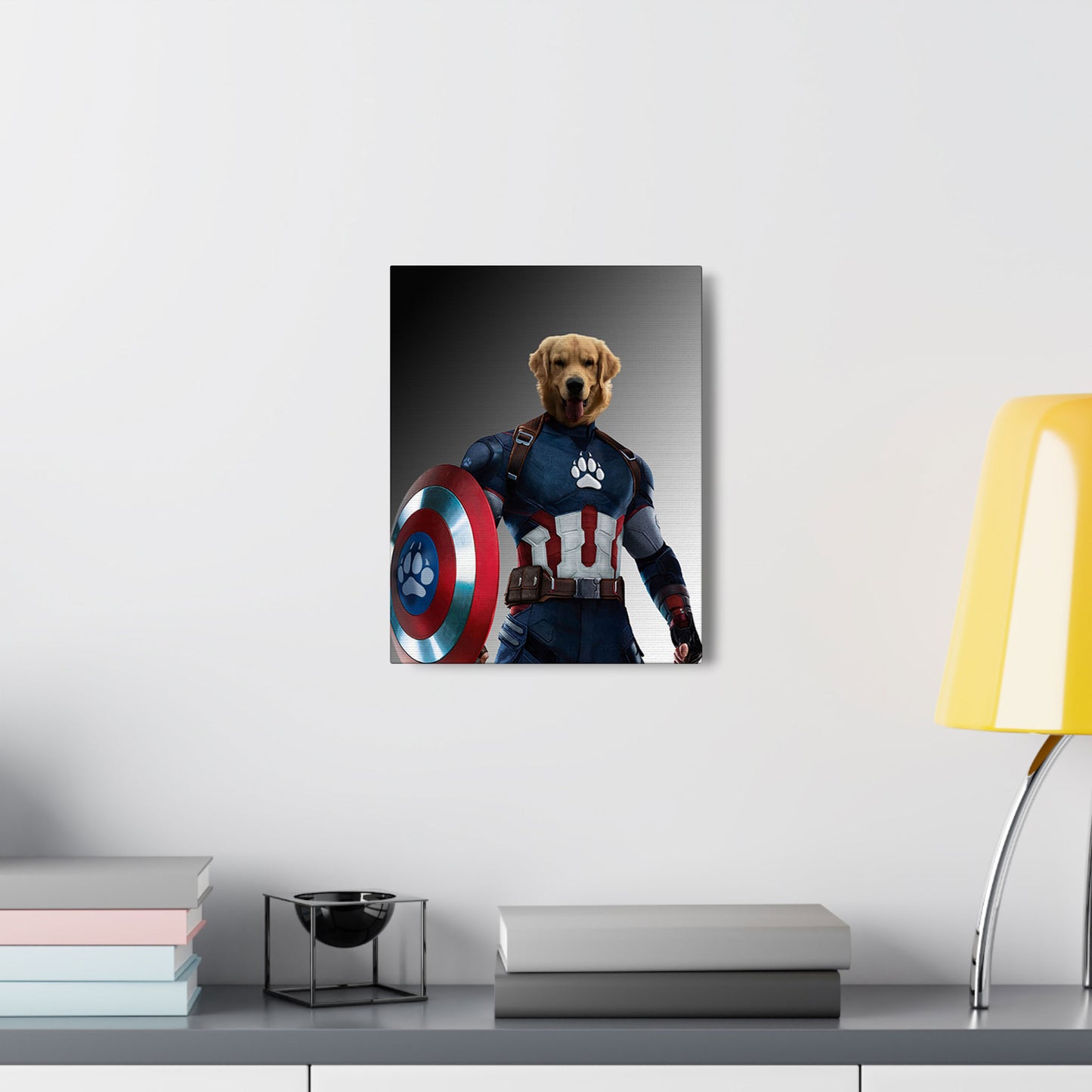 Superhero Pet Portrait - Captain Pawmerica