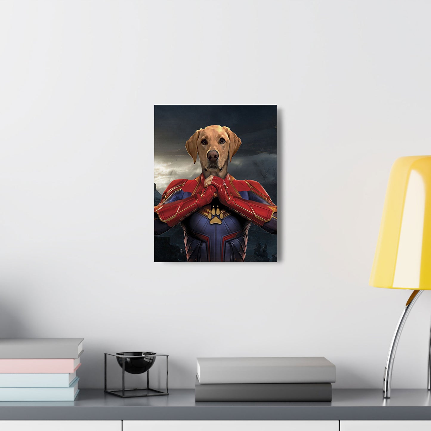 Superhero Pet Portrait - Captain Marvel