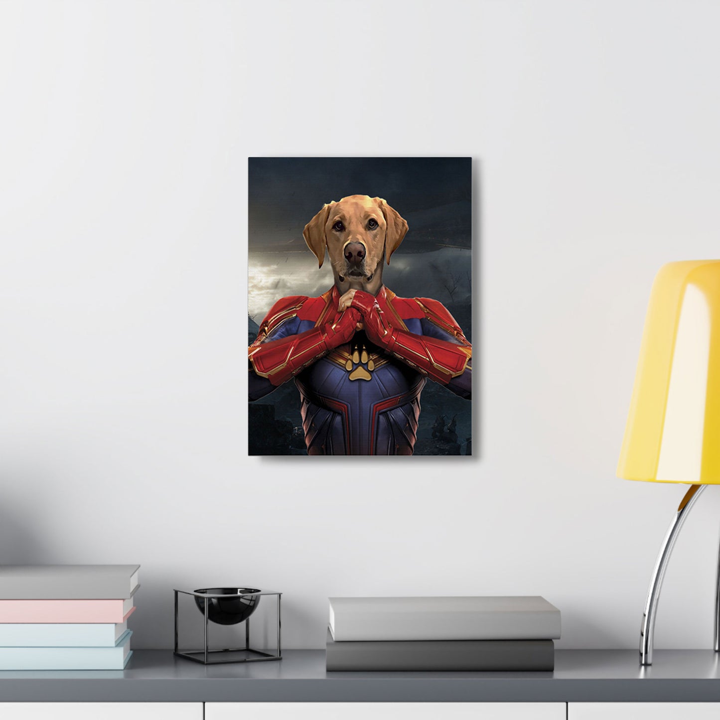 Superhero Pet Portrait - Captain Marvel