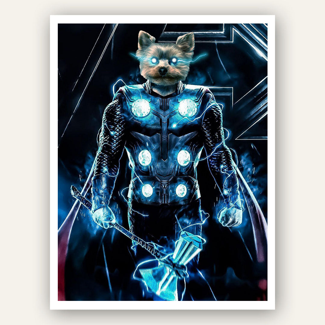 Superhero Pet Portrait - Thor