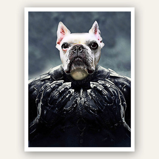Superhero Pet Portrait - Black Pawnther