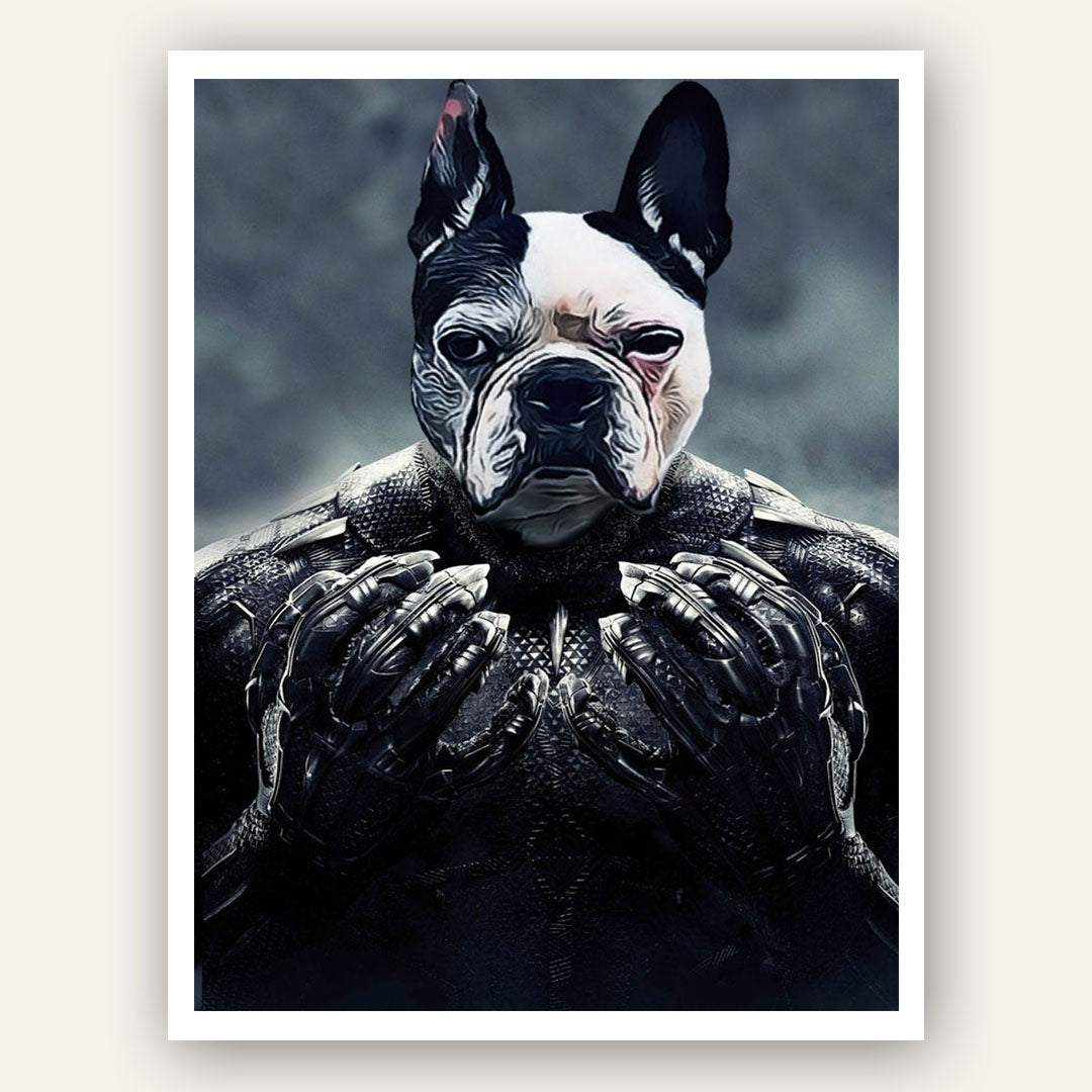 Superhero Pet Portrait - Black Pawnther