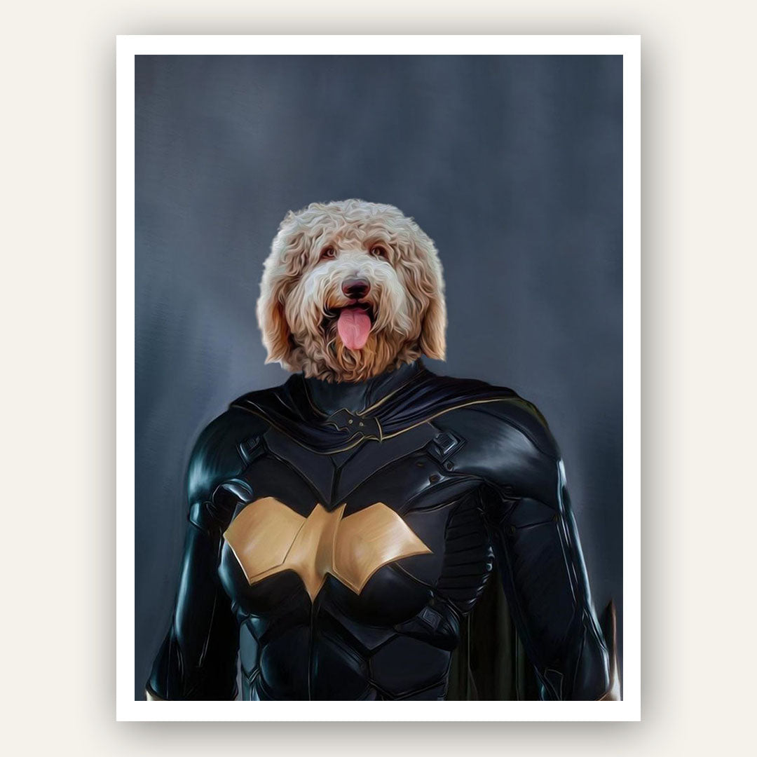 Superhero Pet Portrait - Batpaw