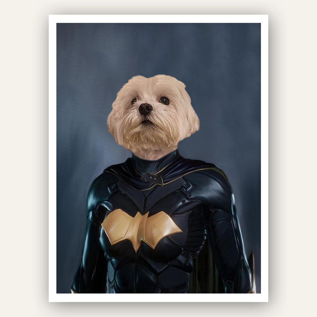 Superhero Pet Portrait - Batpaw