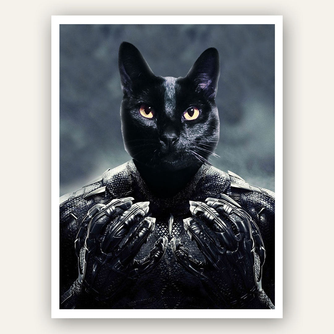 Superhero Pet Portrait - Black Pawnther