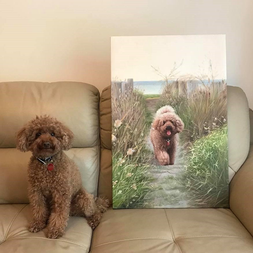 Custom Pet Portrait Oil Painting (Standard Style: Paint-Per-Photo)