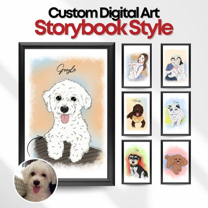 Custom Digital Art (Storybook Style)
