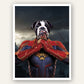 Superhero Pet Portrait - Captain Marvel
