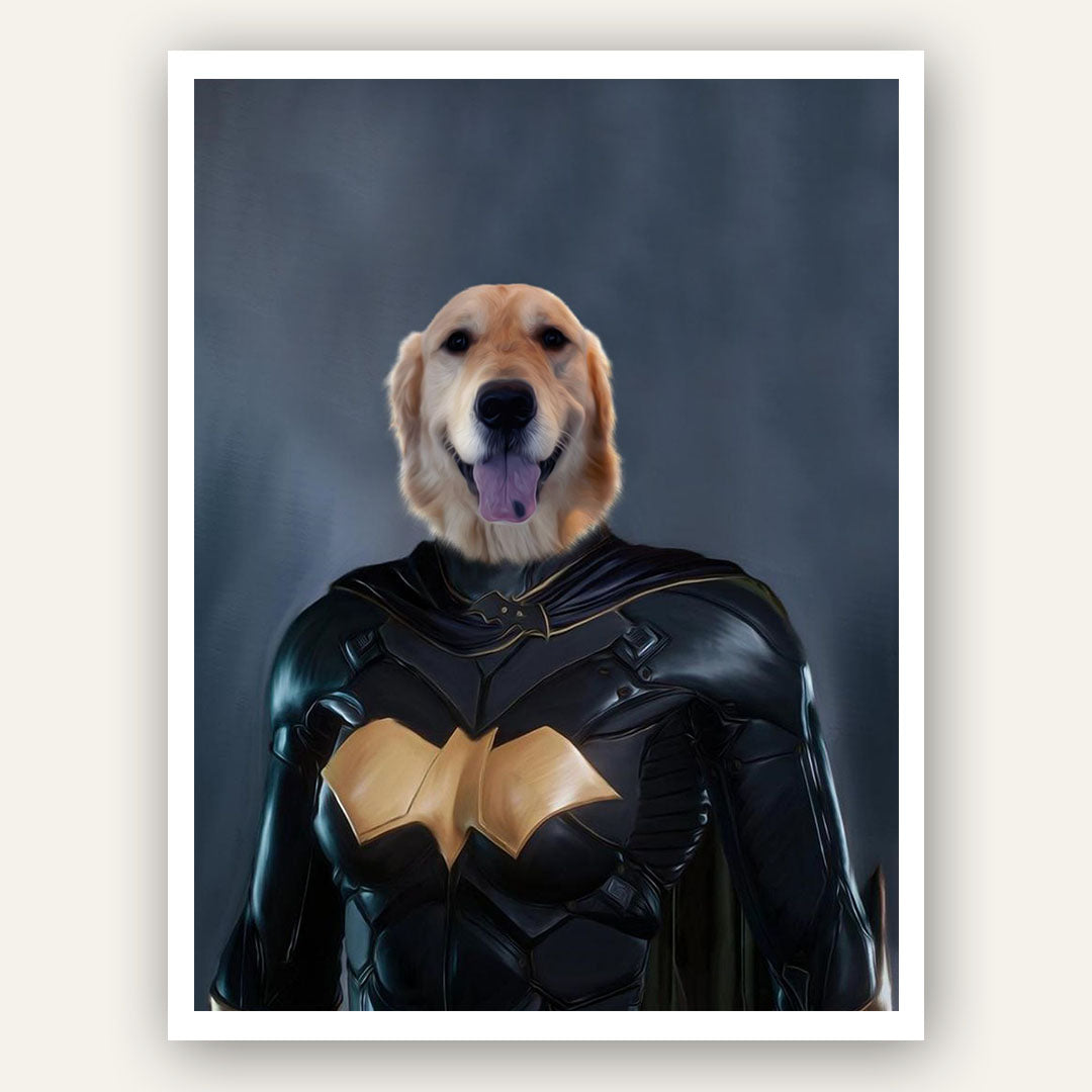 Superhero Pet Portrait - Batpaw