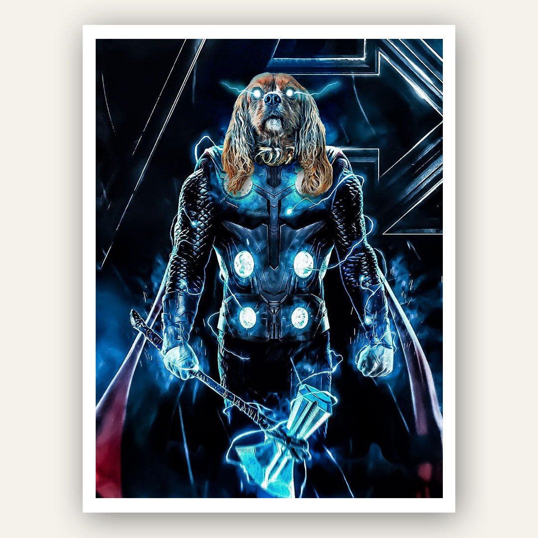 Superhero Pet Portrait – Thor