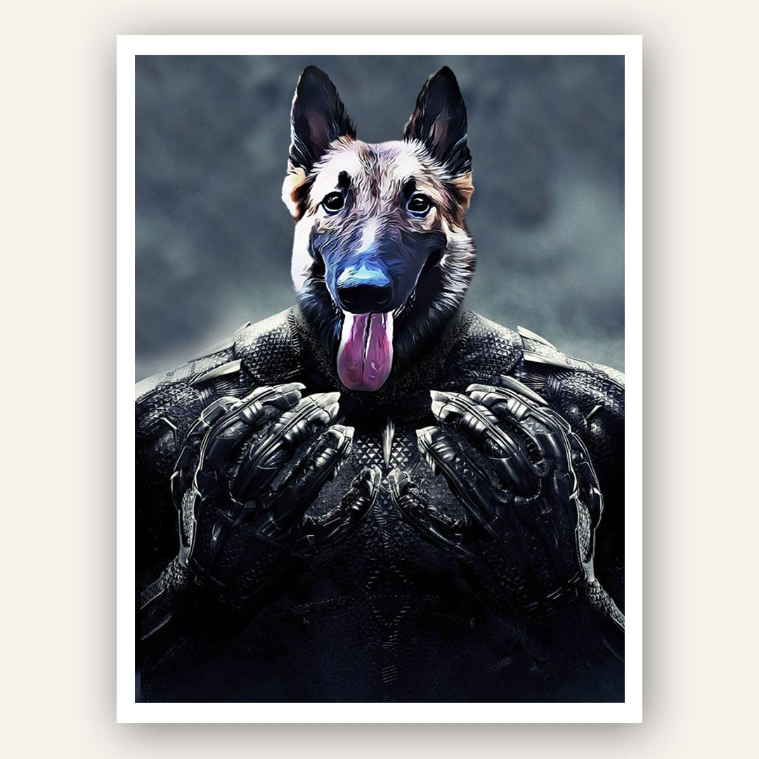 Superhero Pet Portrait – Black Pawnther - Image 2