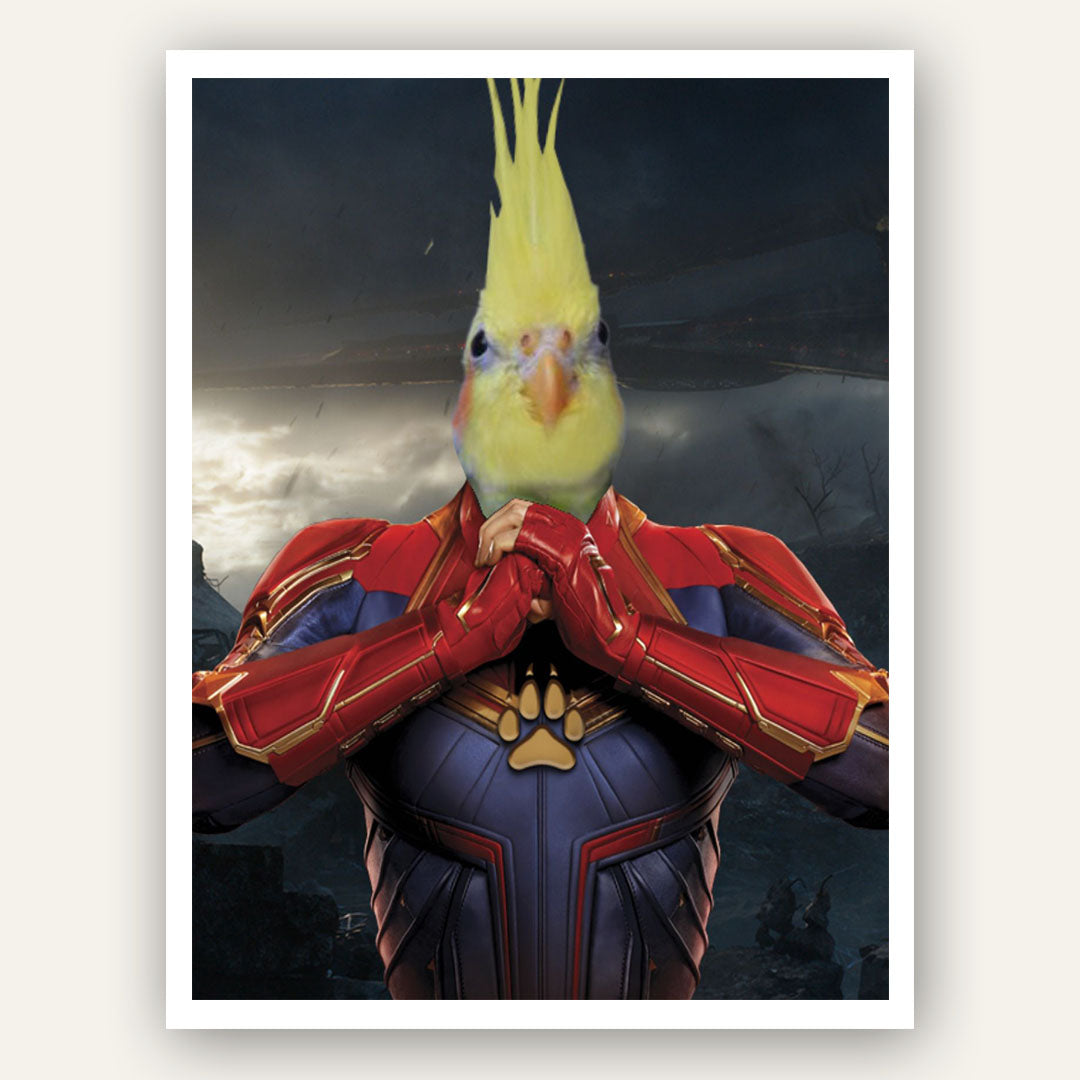 Superhero Pet Portrait – Captain Marvel - Image 5
